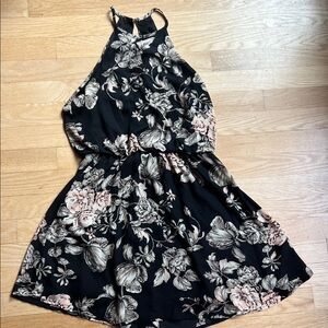One Clothing Black and Pink Floral Dress